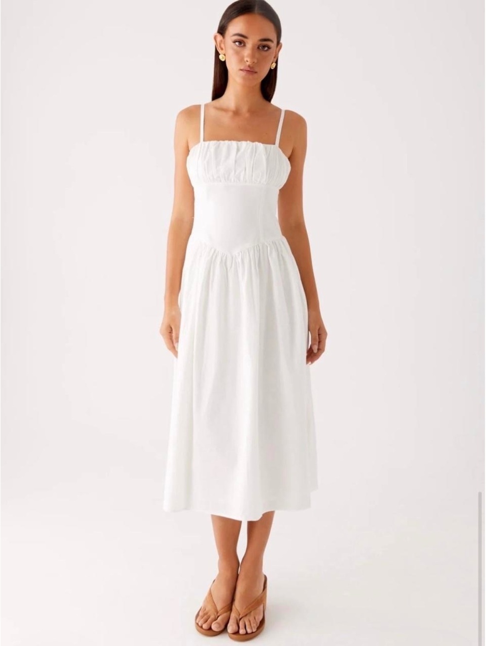 NWT Peppermayo Phillipa midi dress US 12 white cotton corset bridal dress
